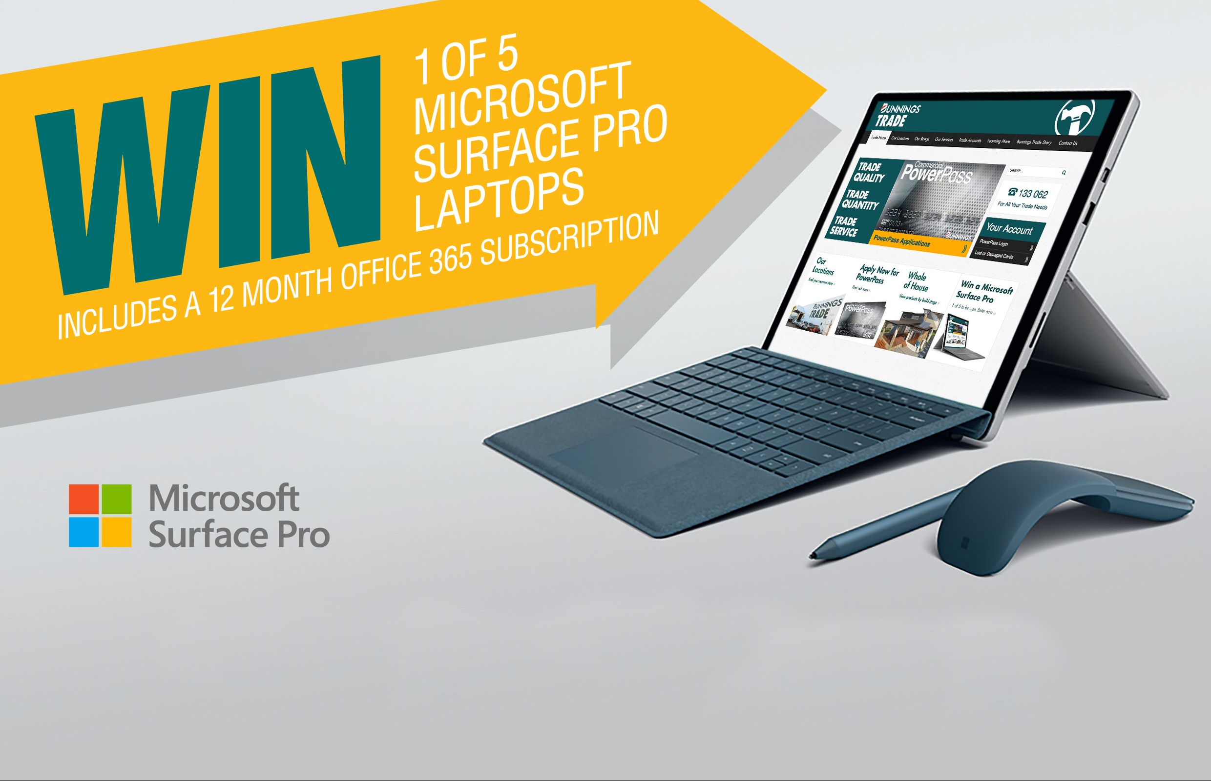 MICROSOFT SURFACE PRO + BUNNINGS TRADE